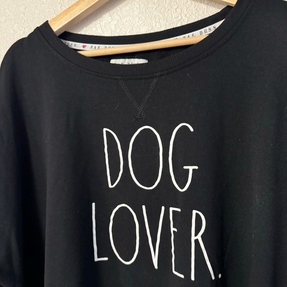 Rae Dunn Black and White Crew Neck Sweater Dog Lover - Picture 7 of 7